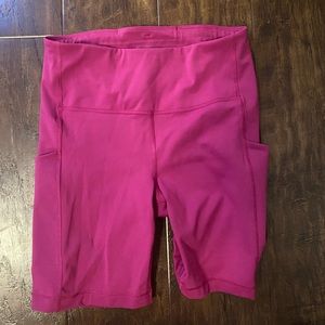 Women’s athleta pink biker shorts